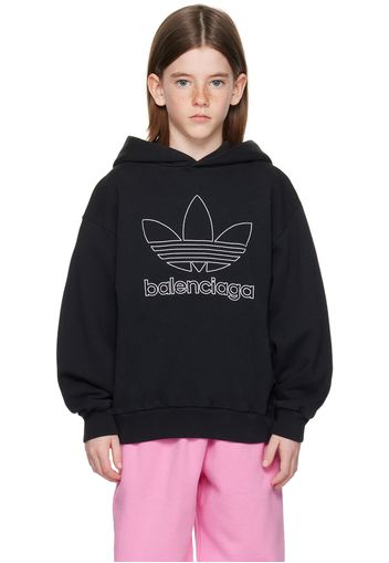 Balenciaga Kids Kids Black adidas Kids Edition Embroidered Hoodie