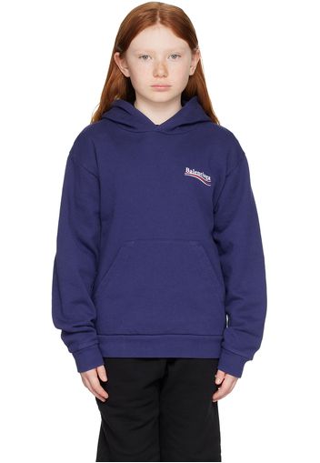 Balenciaga Kids Kids Blue Political Campaign Hoodie