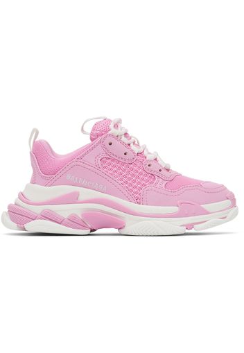 Balenciaga Kids Kids Pink & White Triple S Sneakers