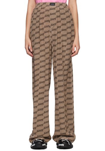 Balenciaga Beige BB Monogram Lounge Pants