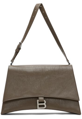 Balenciaga Taupe Medium Crush Sling Bag