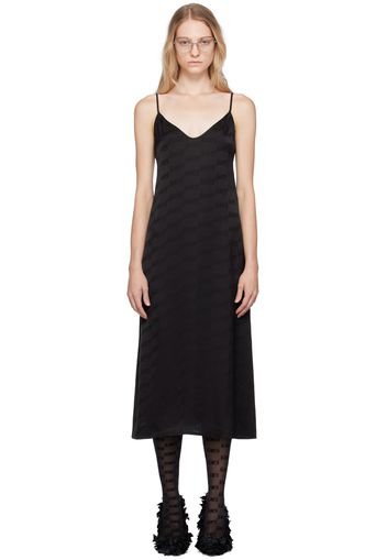 Balenciaga Black Monogram Midi Dress