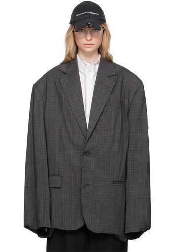 Balenciaga Gray Skater Tailored Blazer