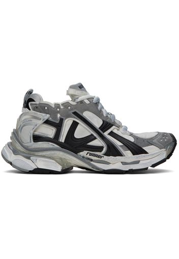 Balenciaga Gray & White Runner Sneakers