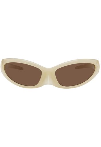 Balenciaga Beige Skin Cat Sunglasses