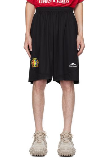 Balenciaga Black Embroidered Shorts