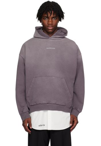 Balenciaga Purple Embroidered Hoodie