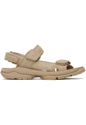 Balenciaga Taupe Faux-Leather Tourist Sandals