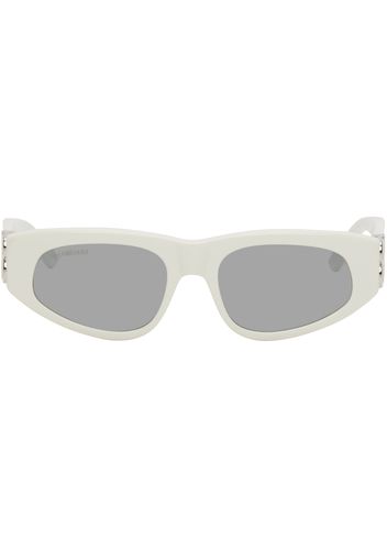 Balenciaga White Dynasty D-Frame Sunglasses