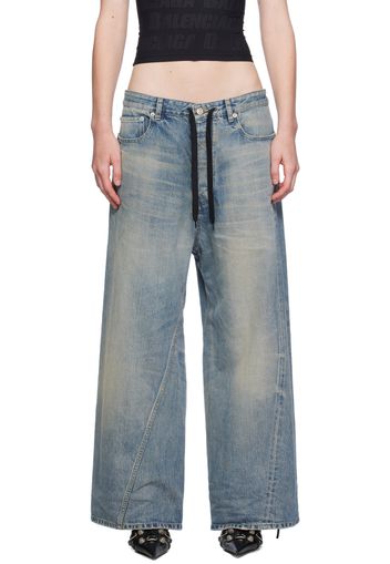 Balenciaga Blue Oversized Baggy Jeans