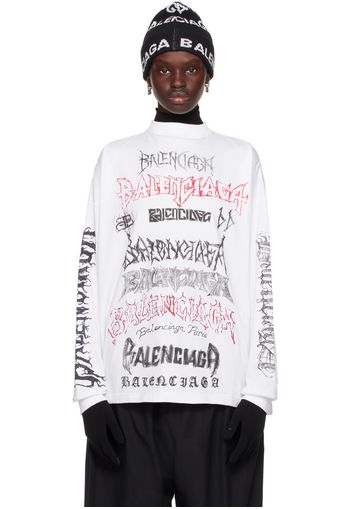 Balenciaga White DIY Metal Long Sleeve T-Shirt