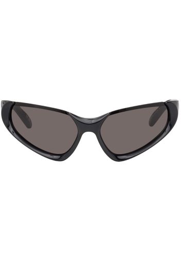 Balenciaga Black Wraparound Sunglasses