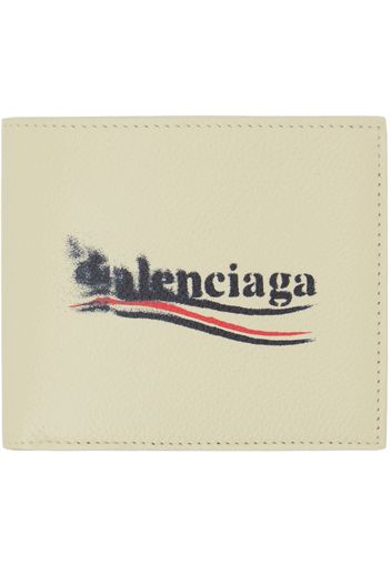 Balenciaga Off-White Cash Square Folded Wallet