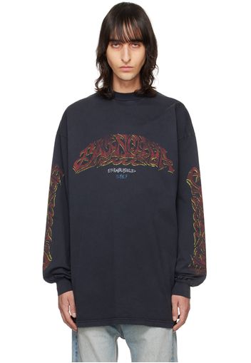 Balenciaga Black Offshore Long Sleeve T-Shirt