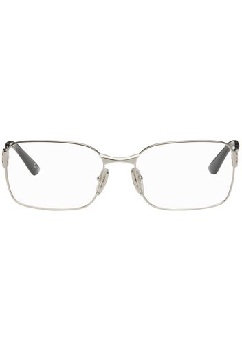 Balenciaga Silver Rectangular Glasses