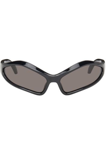 Balenciaga Black Fennec Oval Sunglasses