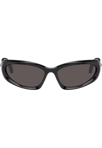 Balenciaga Black Swift Oval Sunglasses