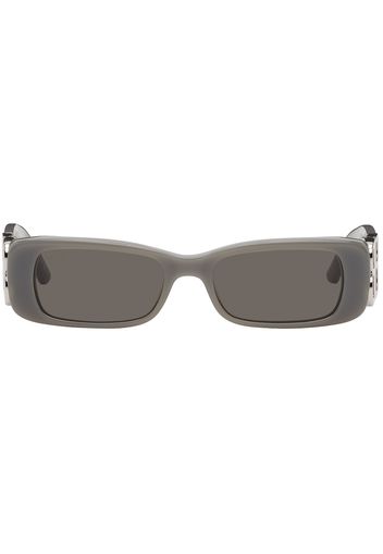 Balenciaga Gray Dynasty Rectangle Sunglasses