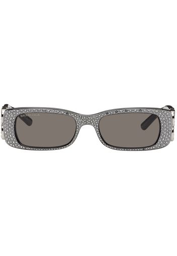 Balenciaga Silver Dynasty Rectangle Sunglasses