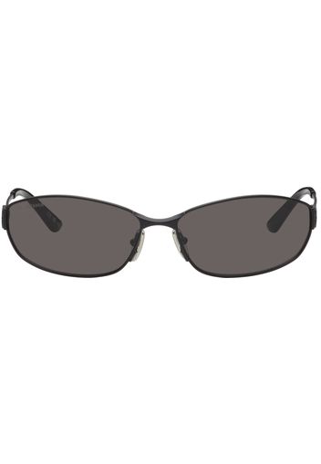 Balenciaga Black Mercury Oval Sunglasses