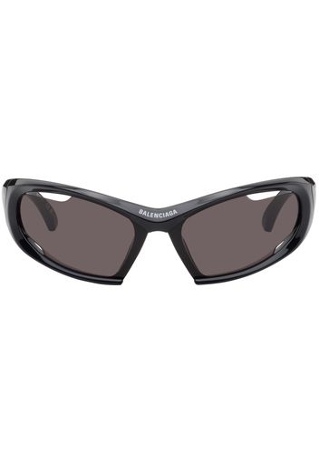 Balenciaga Black Dynamo Rectangle Sunglasses