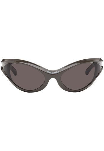 Balenciaga Gray Dynamo Round Sunglasses