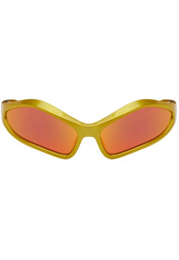 Balenciaga Yellow Fennec Oval Sunglasses