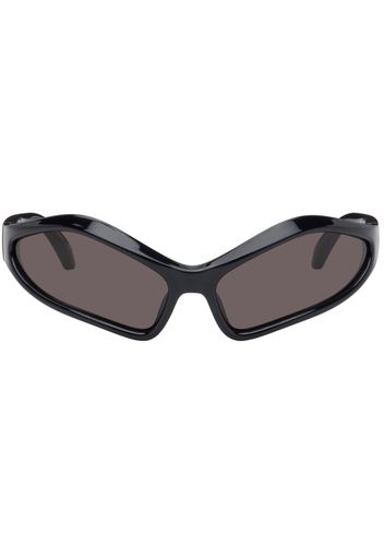 Balenciaga Black Fennec Oval Sunglasses