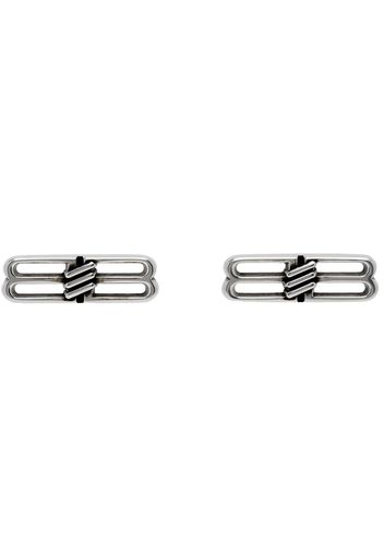 Balenciaga Silver BB Icon Earrings