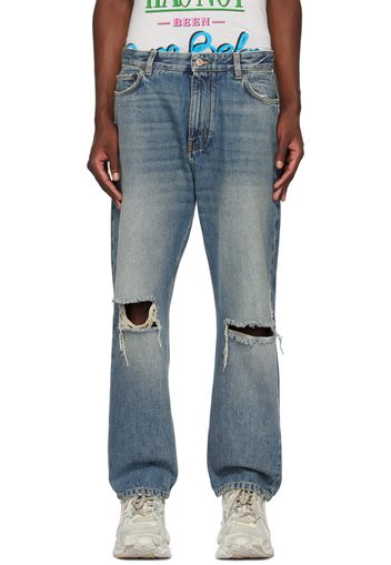 Balenciaga Indigo Distressed Jeans