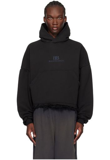 Balenciaga Black Raw Edge Hoodie