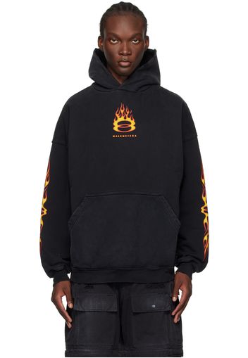 Balenciaga Black Graphic Hoodie