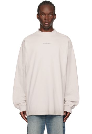 Balenciaga Off-White Graphic Long Sleeve T-Shirt