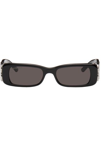 Balenciaga Black Dynasty Rectangle Sunglasses