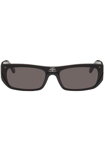 Balenciaga Black Shield Rectangle Sunglasses