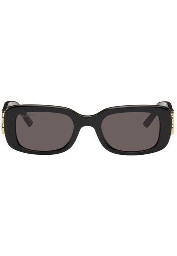 Balenciaga Black Oval Sunglasses