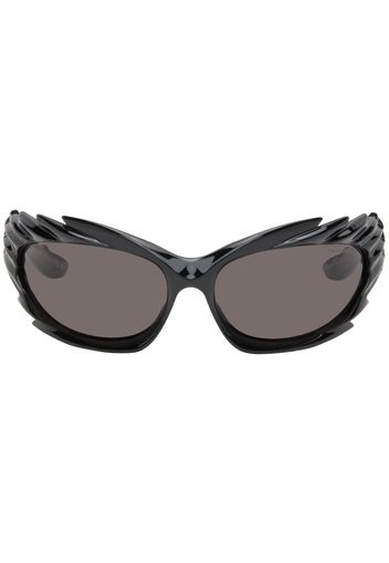 Balenciaga Black Wraparound Sunglasses