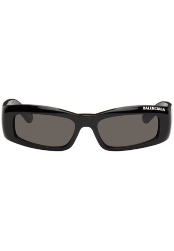 Balenciaga Black Rectangular Cat-Eye Sunglasses