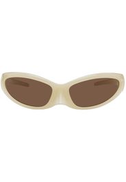 Balenciaga Beige Skin Cat Sunglasses