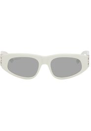 Balenciaga White Dynasty D-Frame Sunglasses