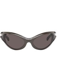 Balenciaga Gray Dynamo Round Sunglasses