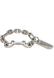 Balenciaga Silver Tags Carabiner Bracelet