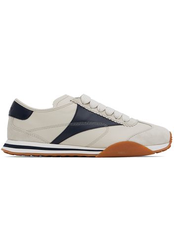 Bally Off-White & Navy Sonney Sneakers