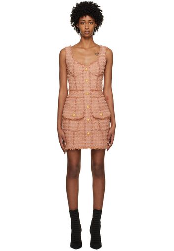 Balmain Beige Fringe Minidress