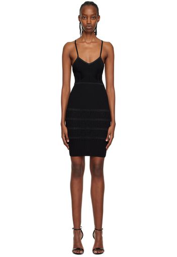 Balmain Black V-Neck Minidress