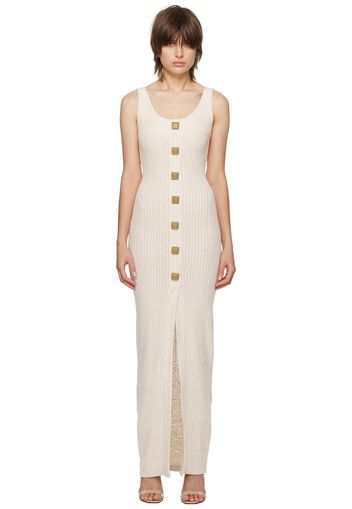 Balmain Beige Scoop Maxi Dress