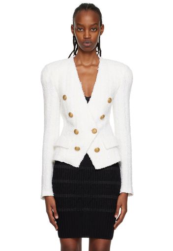 Balmain Off-White Buttoned Blazer