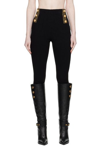 Balmain Black Golden Edge Leggings