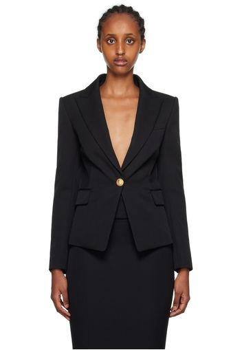 Balmain Black One-Button Blazer