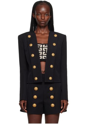 Balmain Black Open Jacket